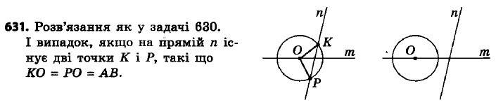 ГДЗ (відповіді) Номер 631 7 клас Геометрія Мерзляк 2015 рік