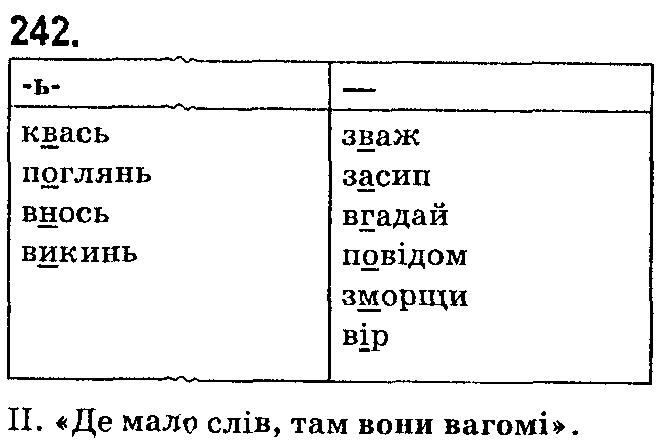 ГДЗ (відповіді) Вправа 242 7 клас Українська мова Ющук 2015 рік