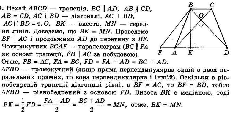 ГДЗ (відповіді) Номер 262 8 клас Геометрія Мерзляк 2021 рік