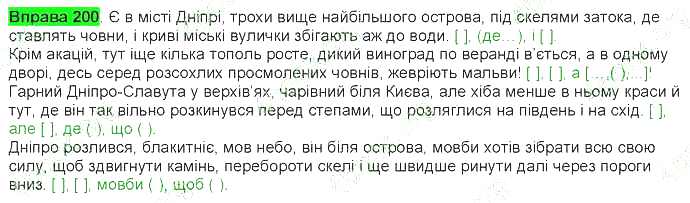 ГДЗ (відповіді) Вправа 200 9 клас Українська мова Ворон 2017 рік