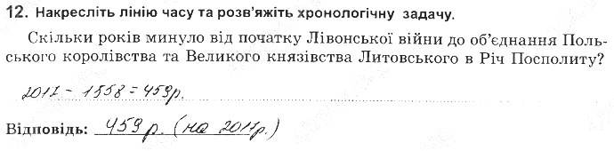 ГДЗ (відповіді) Номер 12 8 клас Історія України Власов (робочий зошит) 2016 рік