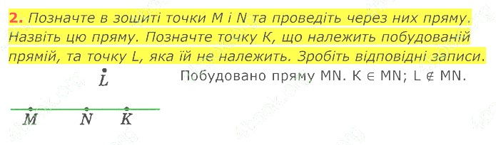 ГДЗ (відповіді) Номер 2 7 клас Геометрія Істер 2020 рік