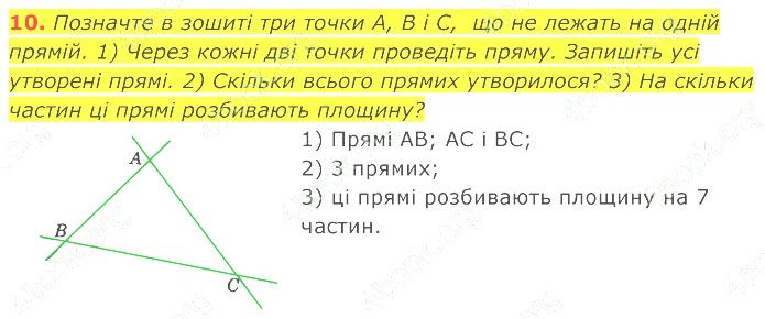 ГДЗ (відповіді) Номер 10 7 клас Геометрія Істер 2020 рік