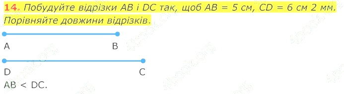 ГДЗ (відповіді) Номер 14 7 клас Геометрія Істер 2020 рік