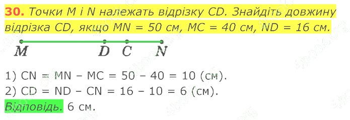 ГДЗ (відповіді) Номер 30 7 клас Геометрія Істер 2020 рік