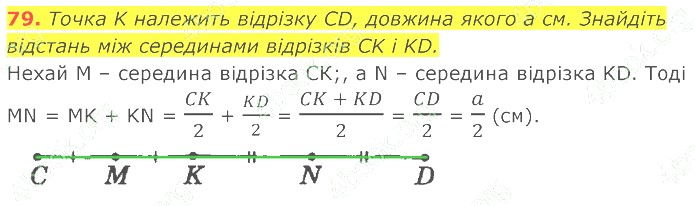ГДЗ (відповіді) Номер 79 7 клас Геометрія Істер 2020 рік