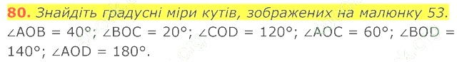 ГДЗ (відповіді) Номер 80 7 клас Геометрія Істер 2020 рік
