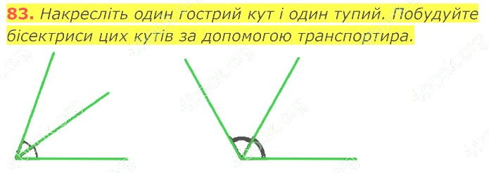 ГДЗ (відповіді) Номер 83 7 клас Геометрія Істер 2020 рік