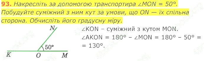 ГДЗ (відповіді) Номер 93 7 клас Геометрія Істер 2020 рік