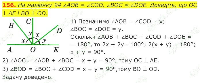 ГДЗ (відповіді) Номер 156 7 клас Геометрія Істер 2020 рік