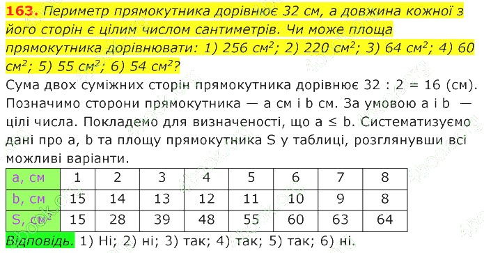 ГДЗ (відповіді) Номер 163 7 клас Геометрія Істер 2020 рік