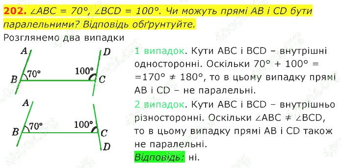 ГДЗ (відповіді) Номер 202 7 клас Геометрія Істер 2020 рік
