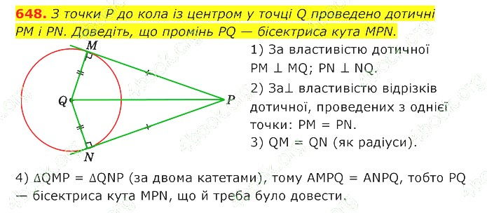 ГДЗ (відповіді) Номер 648 7 клас Геометрія Істер 2020 рік