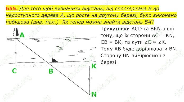 ГДЗ (відповіді) Номер 655 7 клас Геометрія Істер 2020 рік