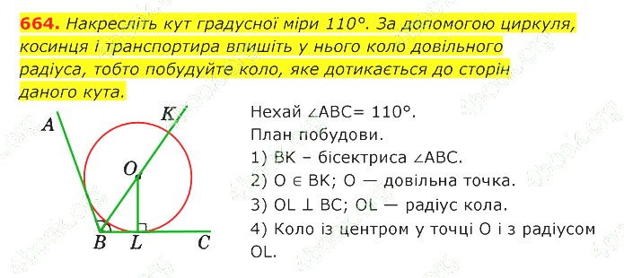 ГДЗ (відповіді) Номер 664 7 клас Геометрія Істер 2020 рік