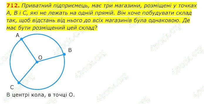 ГДЗ (відповіді) Номер 712 7 клас Геометрія Істер 2020 рік