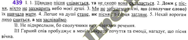 ГДЗ (відповіді) Вправа 439 7 клас Українська мова Глазова 2020 рік